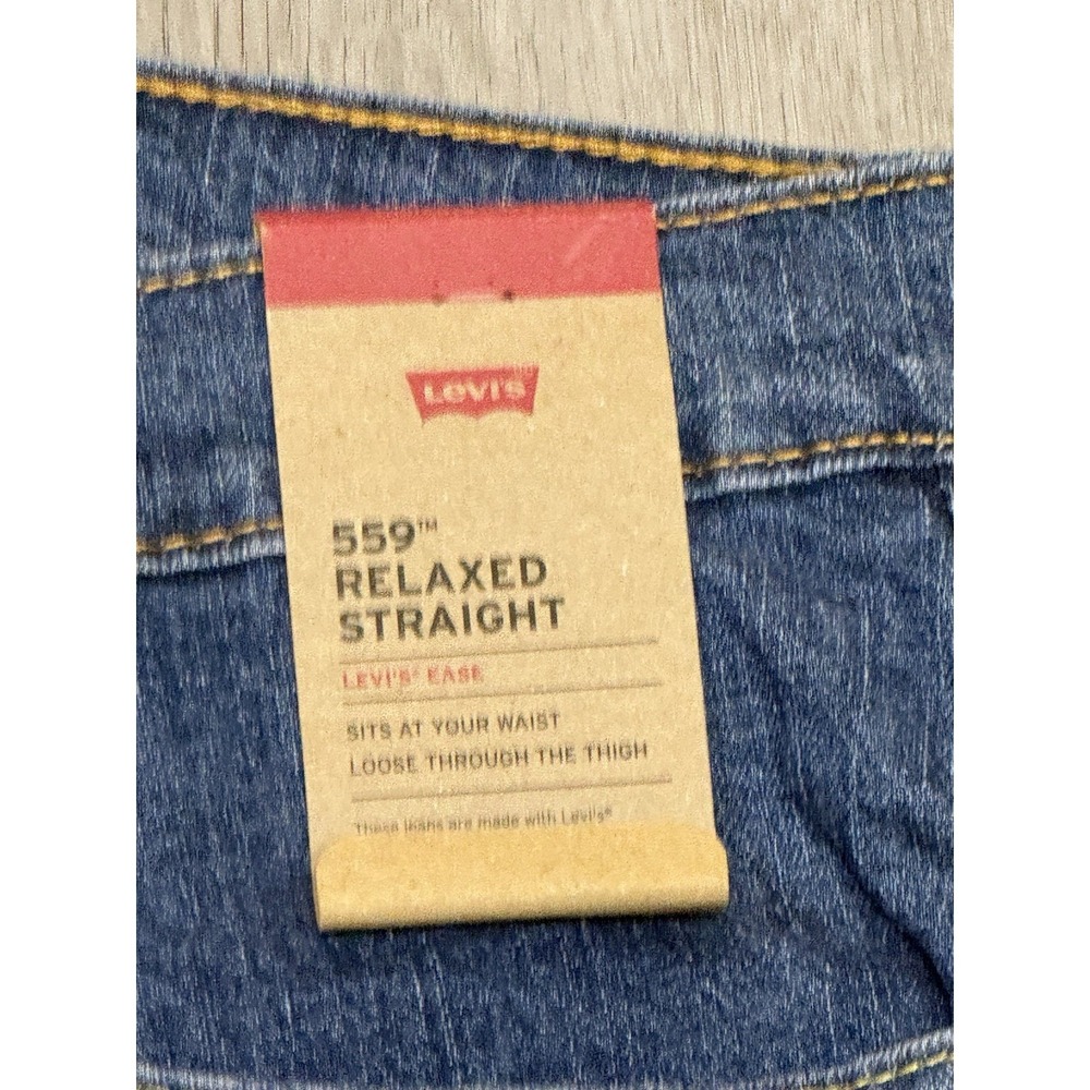 Levi's 559 Relaxed Straight Fit Jeans Men's Size 44x30 Medium Blue Stretch NWT - Picture 3 of 12